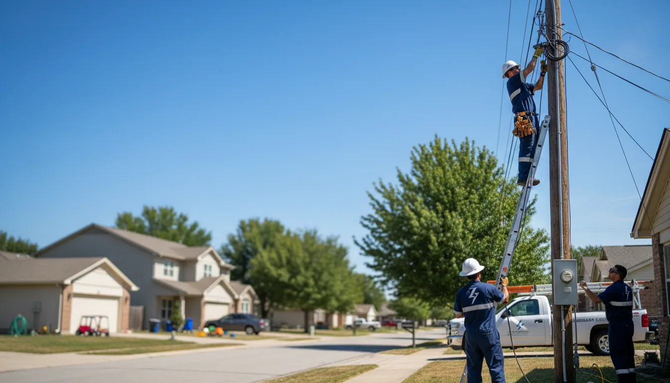 Residential electrician providing installation services in Kinney, MN